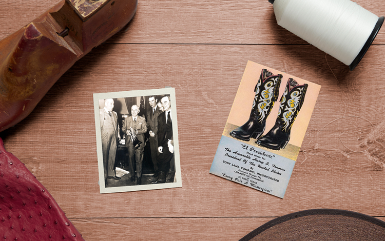 Photographs of boots and people 